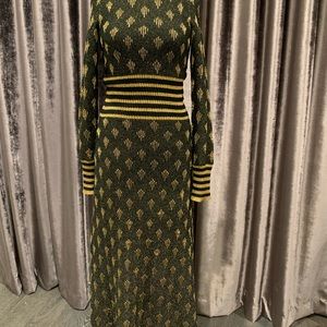Very elegant, gold and black dress